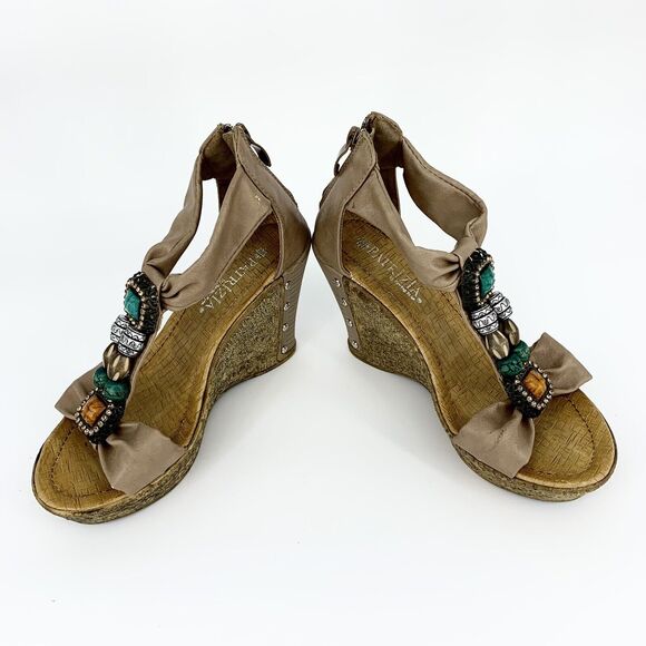 Patrizia By Spring Step Pegasus Tan Sandals 36 (5.5-6 US) Women RetroGlam 70s - Picture 11 of 16